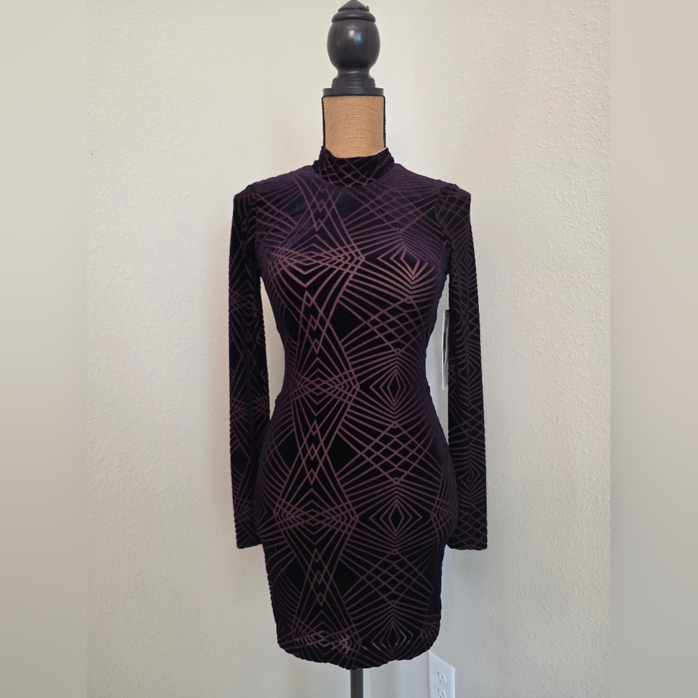 Honey and Rosie Purple Geometric Dress
